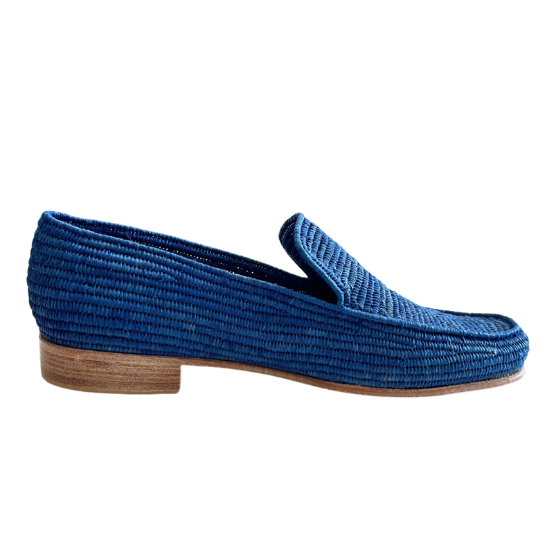 Men's Raffia Loafer (Blue)