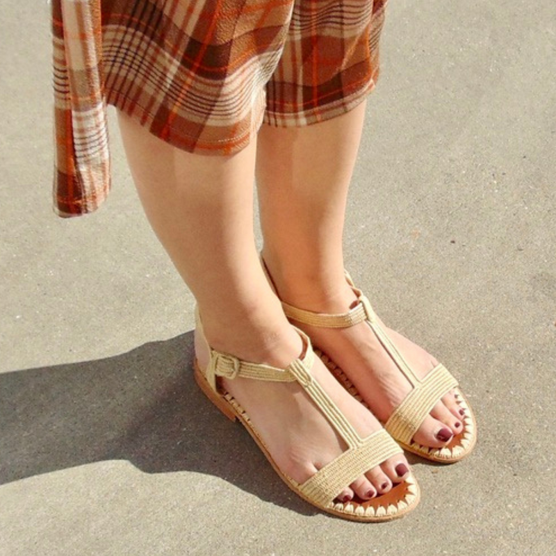 Raffia Sandal (Natural) - Sample Sale!