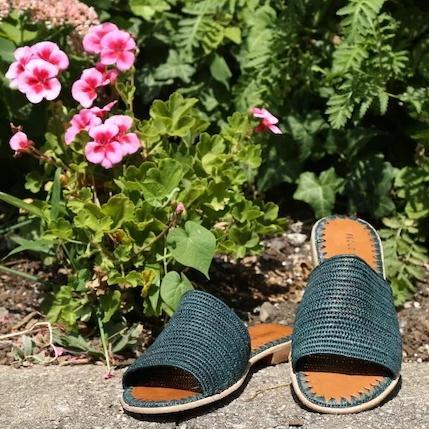 Raffia Slide (Forest) - Sample Sale!